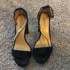 Black open- toe heels